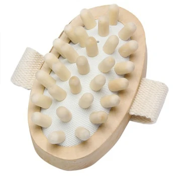 

Newly Hand-Held Natural Wood Wooden Massager Body Brush Cellulite Reduction TE889