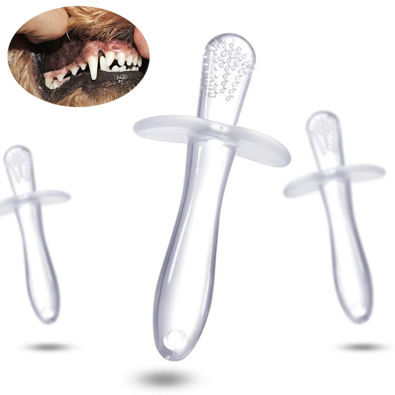 Мягкая Силиконовая зубная щетка для домашних животных 1 шт. щётка зубов защита от