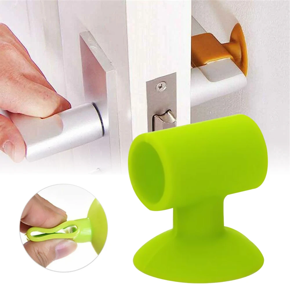 5PC Gates Doorways Door Handle Knob Crash Pad Wall Protectors Bumper Guard Rubber Stopper Doorstop Baby Safety Products Safety