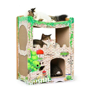 

Cat toy Cat house Bungalow Cat House Scratching Large Corrugated Climbing Villa Grinder Toy