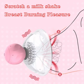 one-button start Breast Pump Nipple Suction Cups Tongue Lick Nipple Sucker Vibrator Breast Enlarge Massager Sex Toy for Woman 2
