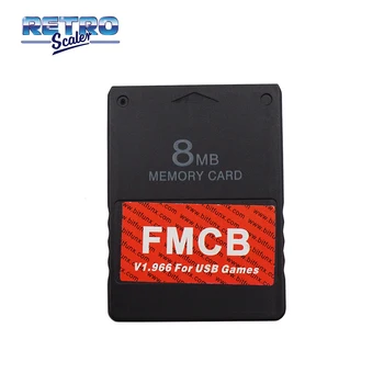 

RetroScaler New Upgrade 8MB v1.966 Free McBoot Memory Card Support Playing PS1/PS2 Games by USB for PS2 Console