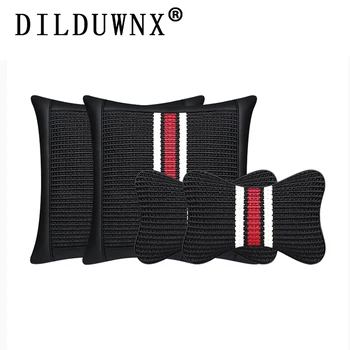 

Ice Silk Neck Pillow Car Seat New Car Headrest Neck Support Front Part Made of Leather Made of Ice Silk Material