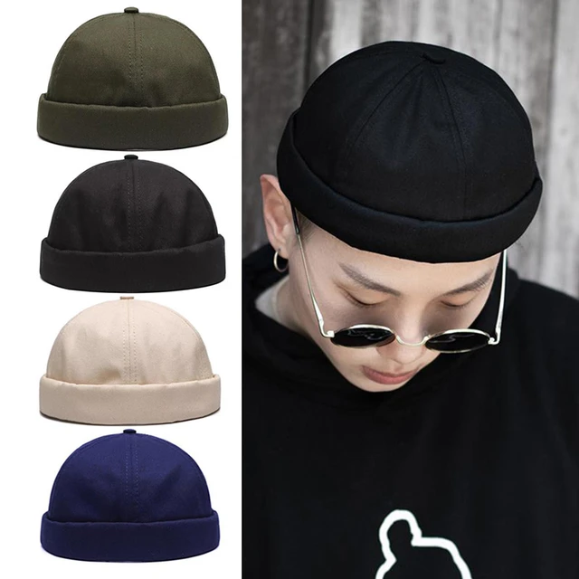 Bonnet Docker pour hommes et femmes, casquette de marin rétro, chapeau de  seau chaud sans bord, casquette de crâne, Bonnet Hip Hop - AliExpress