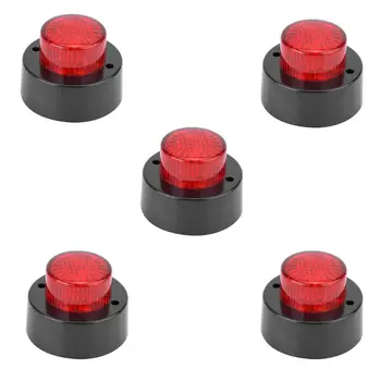 

Hot Selling 5Pcs Truck Round Side Marker 10-30V Lights 5 LEDs Cylindrical Edge Lights Round