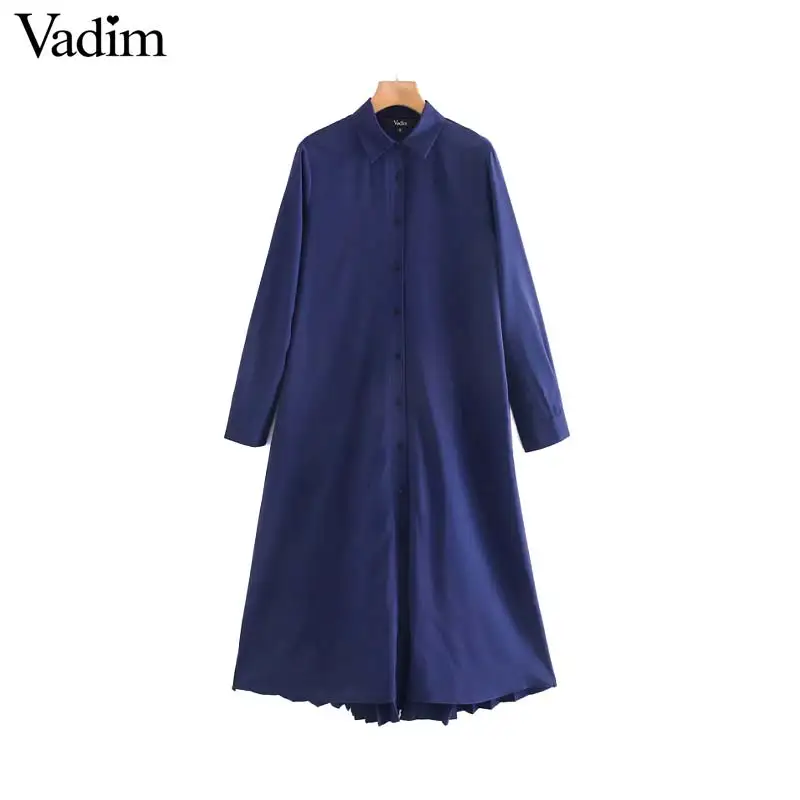 Женское элегантное платье vadim, однотонное платье миди, прямое, стильное, негабаритное, необычное, с длинным рукавом, женские повседневные стильные платья, vestidos QC963