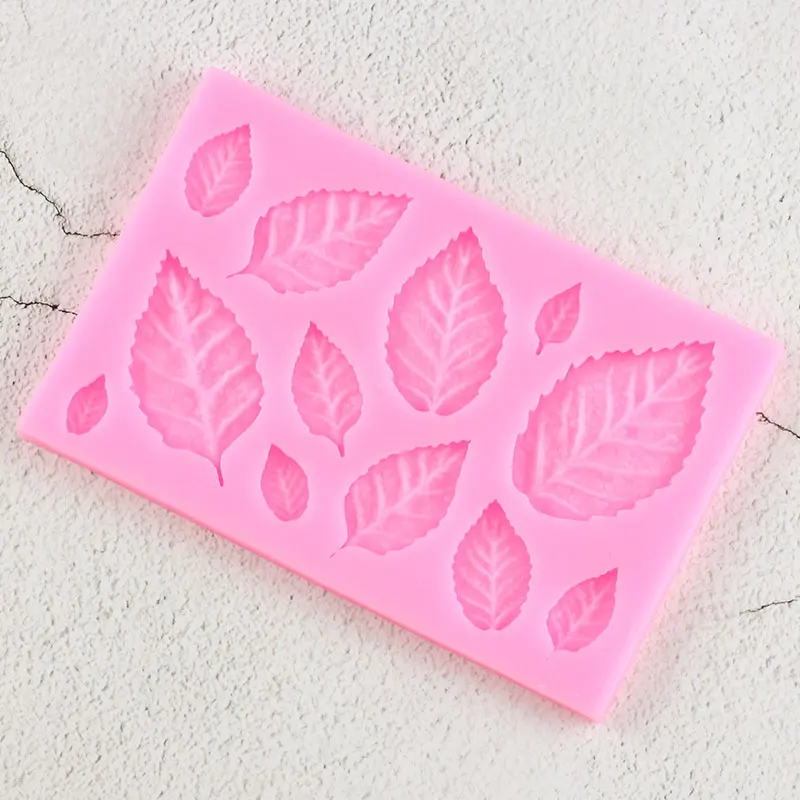 DIY Дерево лист Пресс Силиконовые формы помадка для кекса торт декратеры розовые листья конфеты форма для шоколада формы для мастики
