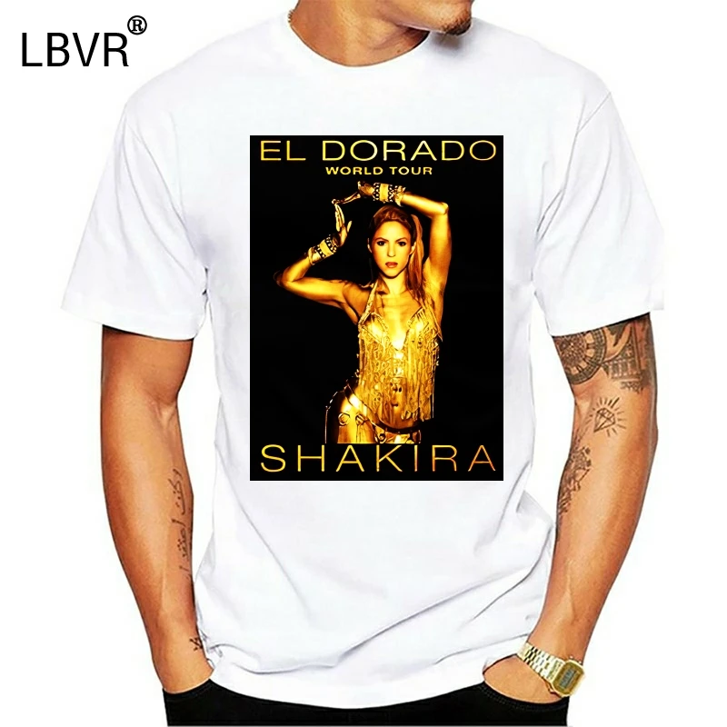Мужская футболка с мультипликационным принтом SHAKIRA EL DORADO WORLD TOUR мужская