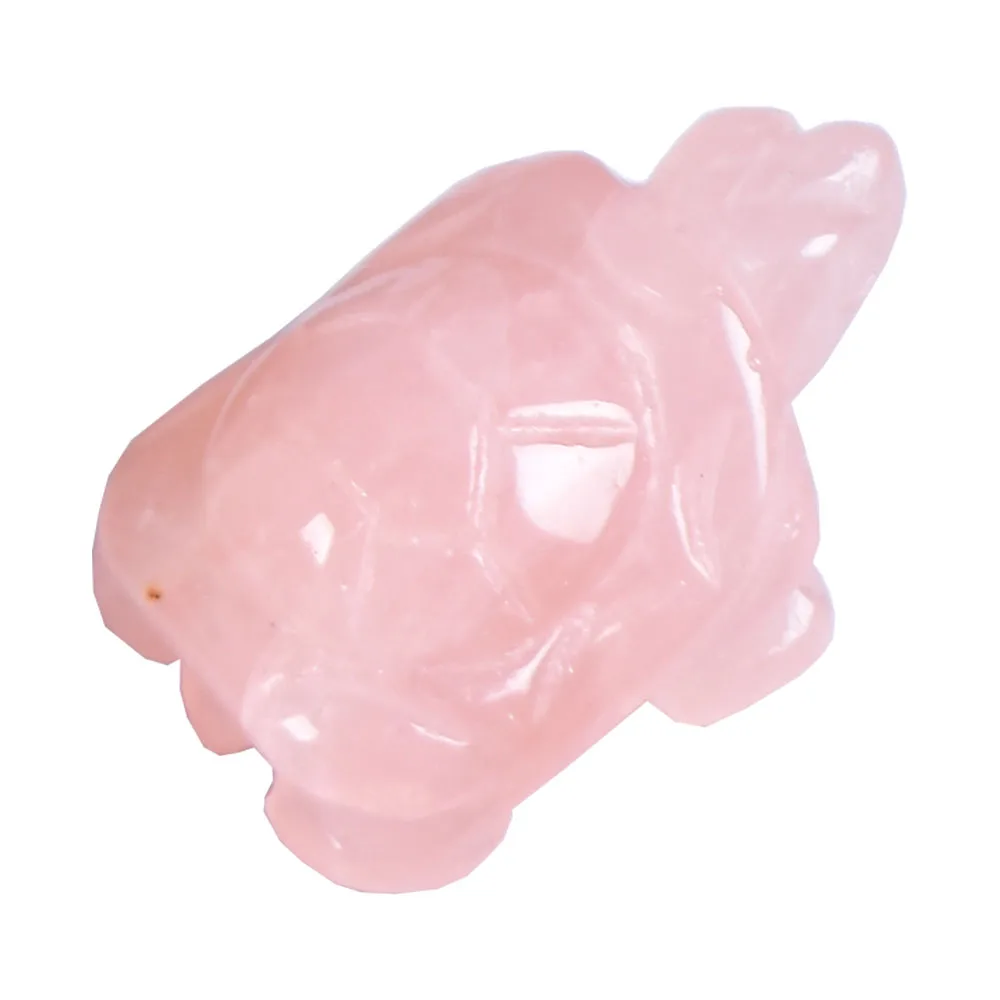 Rose Quartz 1 шт., натуральный кристалл, розовый кварц, черепаха, аметист, опал, животные, исцеляющий камень, домашний декор, рыбный бак, ремесла, маленькое украшение - Цвет: Rose Quartz