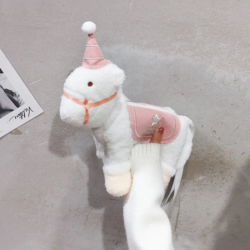 

Cute Unicorn Children Small Bag Fashion Cartoon GIRL'S Plush Shoulder Bag Princess Style Creative My Little WOMEN'S Bag Adorable