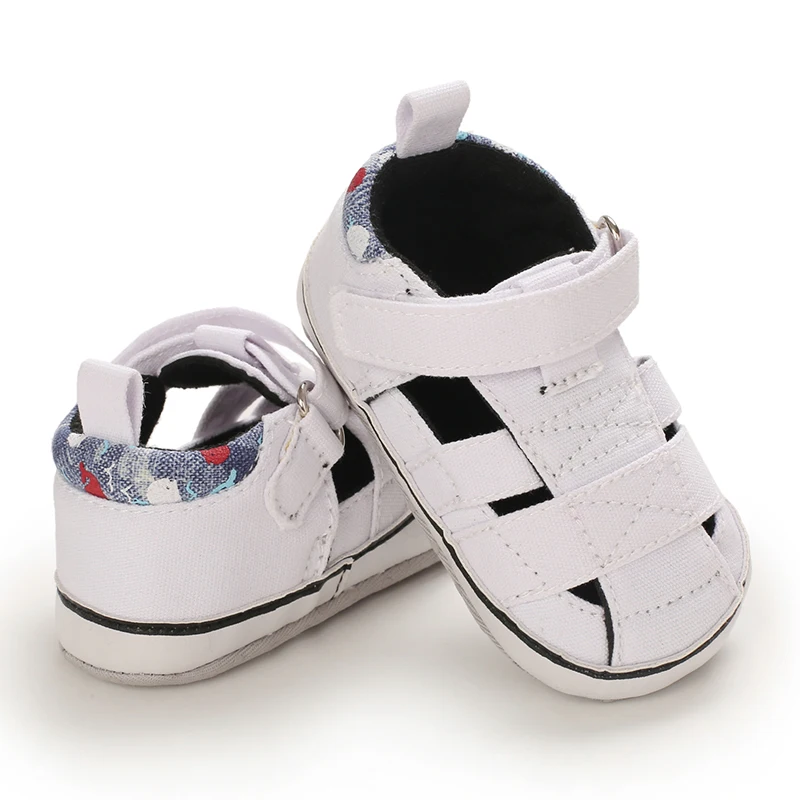 2021 NEW 0-18Months Kids Newborn Baby Boys Fashion Summer Soft Crib Shoes First Walker Anti Slip Sandals Shoes Soft Sole