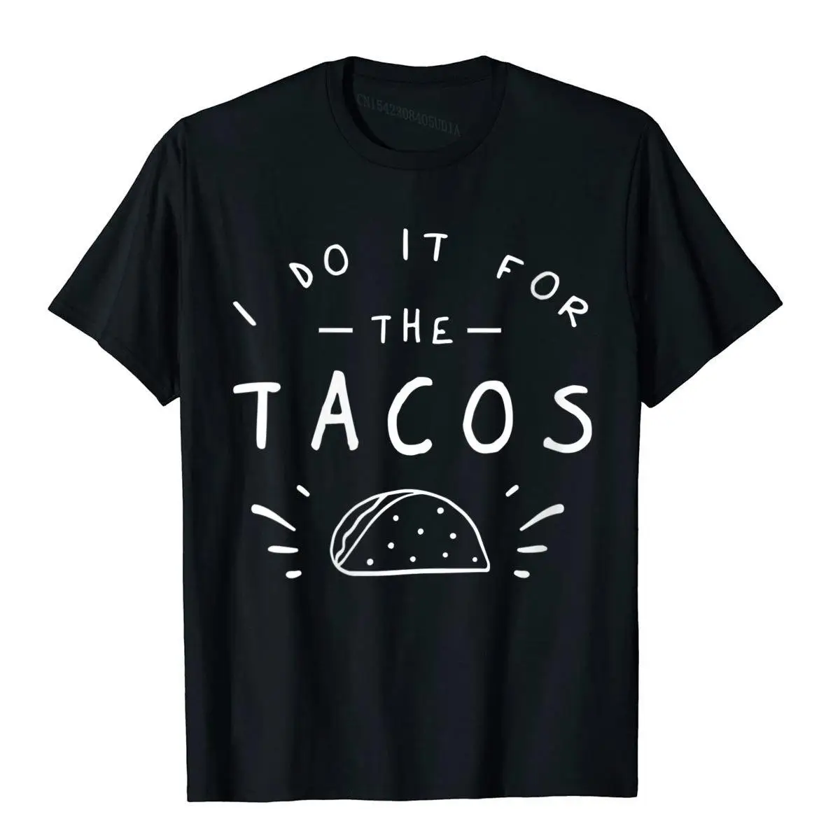 Womens I Do It For The Tacos Funny Exercise Workout Taco Lover V-Neck T-Shirt__B10376black