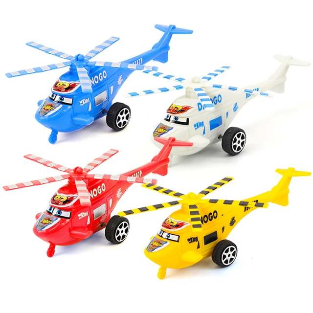 4PCS/Set Helicopter Toys Pull Back Children Plane Dolls Kids Plastic Random Aircraft Model Educational Airliner Toy Puzzle Gifts 6