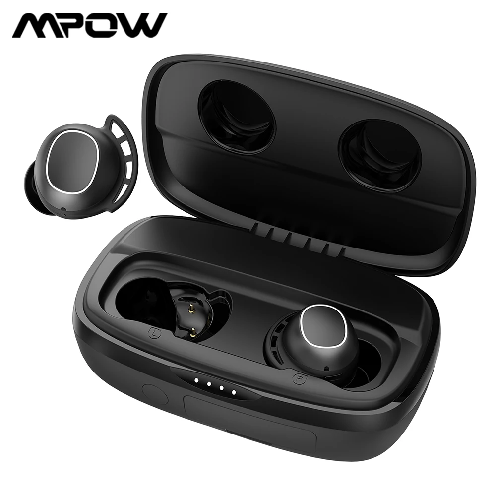 Mpow M30 плюс Bluetooth 5 0 наушники IPX8 Водонепроницаемый True Беспроводной с USB C 2600 мА · ч