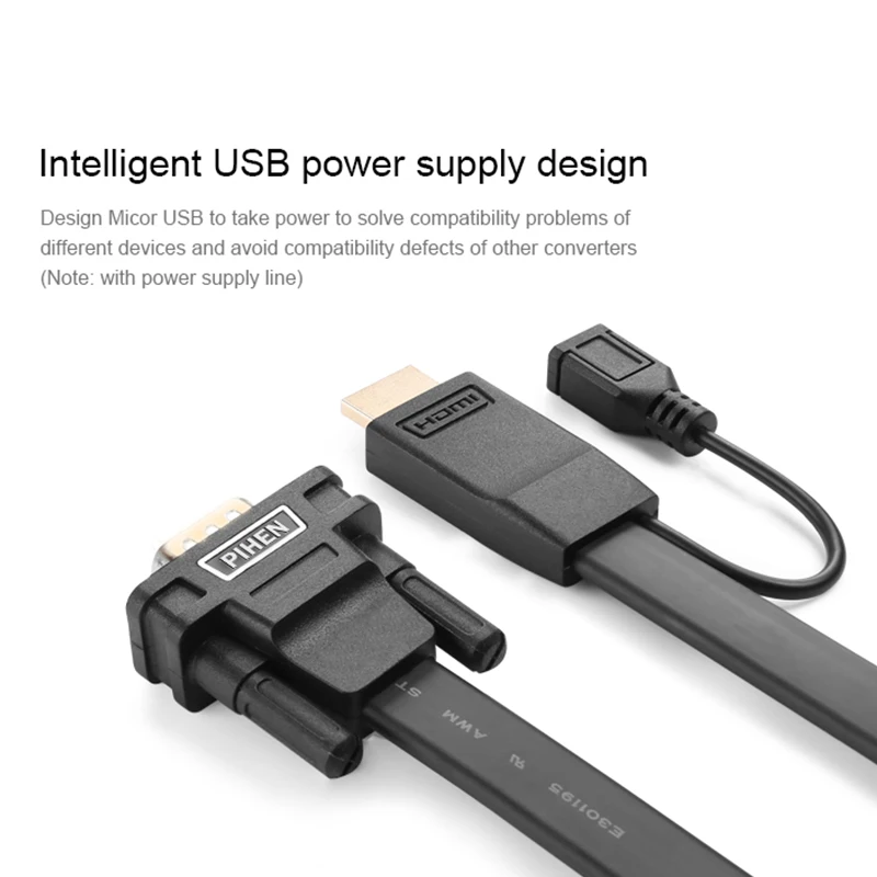 Высокое качество HDMI в VGA адаптер мужской на Мужской Женский конвертер адаптер 1080P цифро-аналоговый видео аудио для ПК ноутбук планшет
