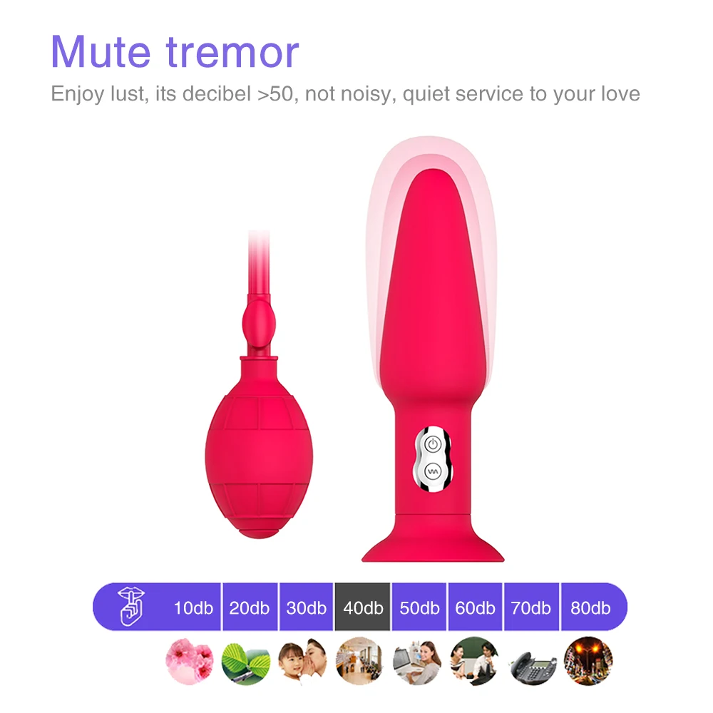 Vibrateur Anal Iatable gode pompe jouet sexuel Anal godemichet Anal Type d'adsorption vibrateur d'expansion anale pour_voghion.com