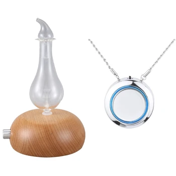 

1 Set Personal Wearable Air Purifier Necklace/Mini & 1 Set Pure Essential Oils Diffuser Air Nebulizer Humidifier