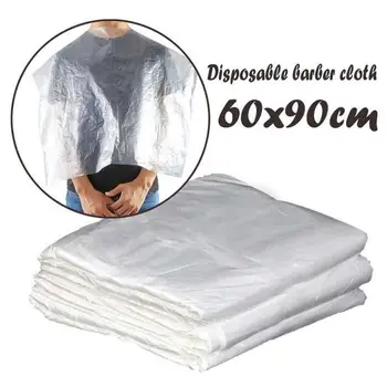 

100PCS Disposable Hairdressing Shawl Perm Dyed Hair Transparent Disposable Scarf Waterproof Membrane Cloth Hair Cutting Tools