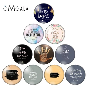 

Bible Verse Pattern 10pcs 8mm-30mm Set Glass Cabochon Quote Refrigerator Fridge Sticker Religion Art Letter Home Decor