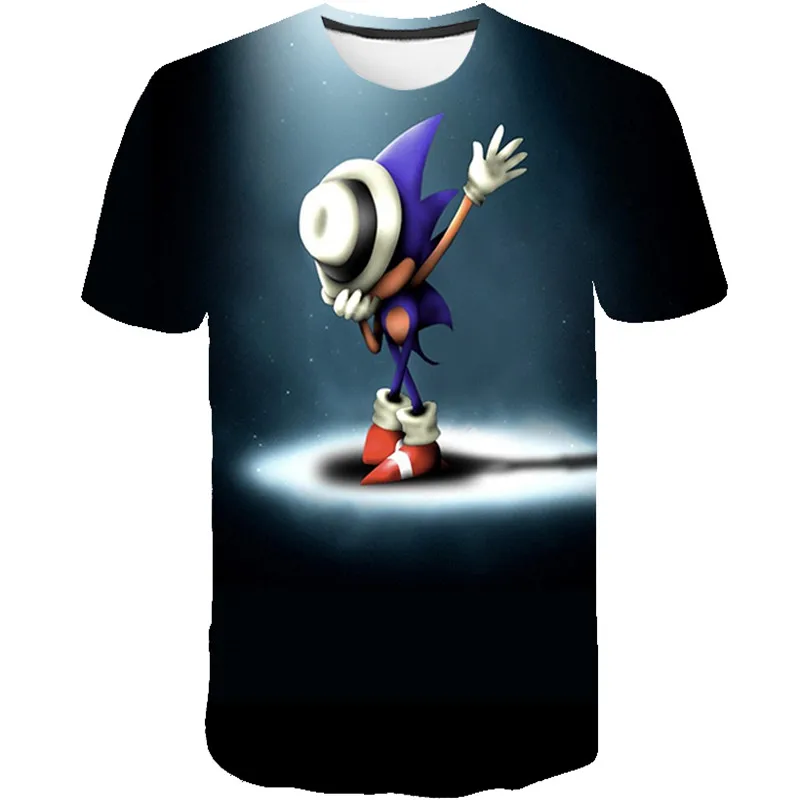 

sonic the hedgehog Children T Shirt for Boys Tshirts Kids T Shirt Cartoon Print Summer Tops T-shirts for Baby Clothes 4T-14T