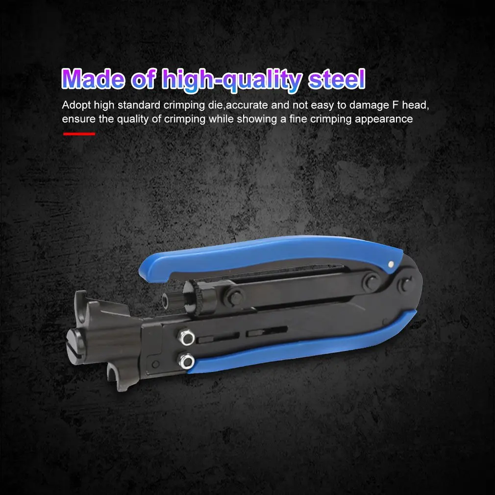 Coaxial Cable Crimper Compression Tool Wire Crimper Plier Crimping Tool For RG59 RG6 RG11 Cable F Coaxial Connectors Cable