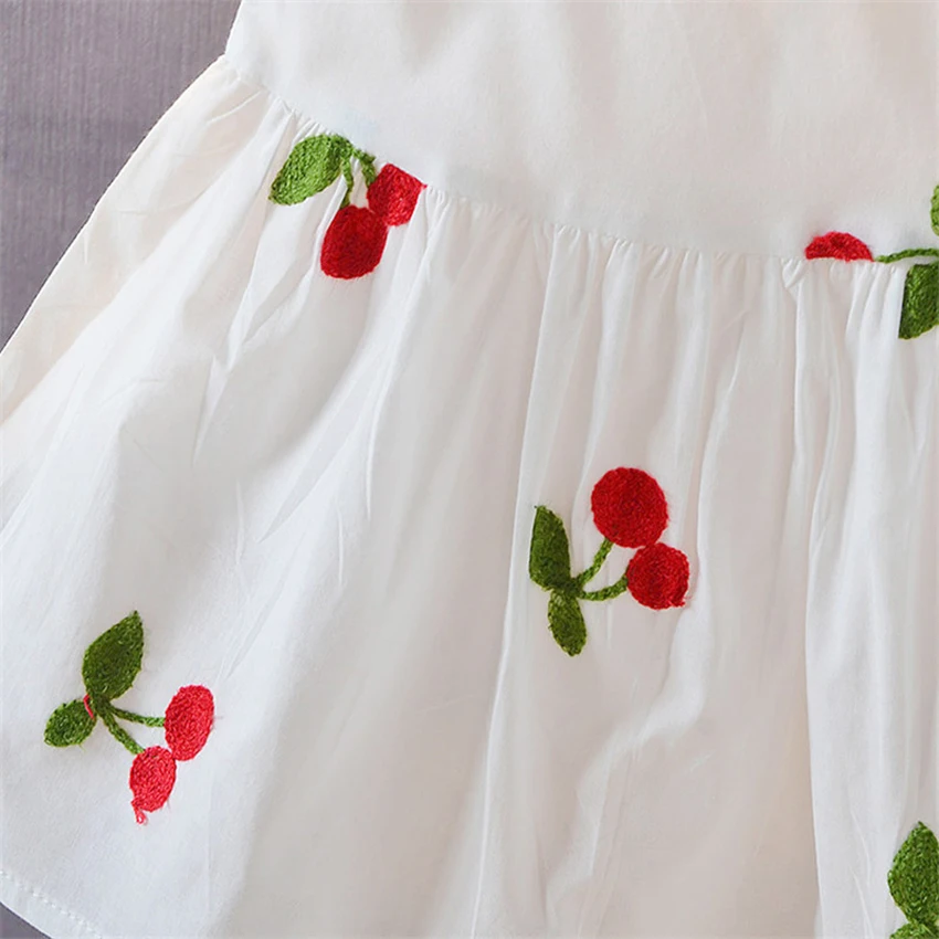 Baby girl Sleeveless summer dress Hundred Days Newborn Korean cotton Dress 0-1-2-3 year old baby clothes Printed flowers