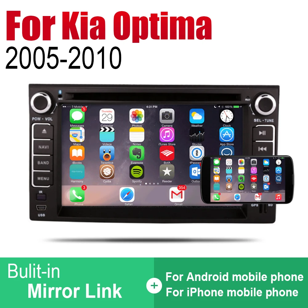 Автомобильный радиоприемник ZaiXi на Android стерео DVD GPS навигация для Kia Optima Magentis