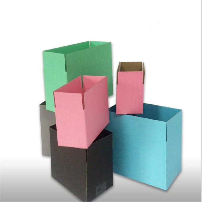 

50pcs/lot Colourful Express Packaging Box Extra Hard Paper Box Moving House Packaging Supplies Four Sizes