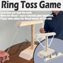 Party Toys Handmade Wooden Ring Toss Hooks Fast-paced Interactive Game for Bars Home Hook and Ring Toss Battle Game Dropshipping