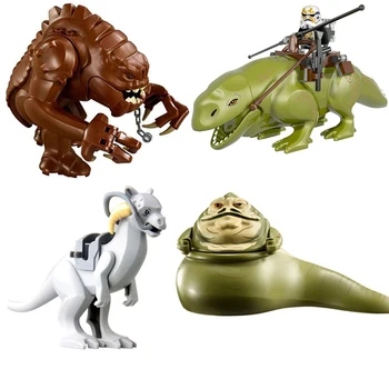 

4Pcs Star Plan Wars Dewback Rancor Jabba Tauntaun Figures Compatible Lepining Building Blocks Model Toys for Children Gift