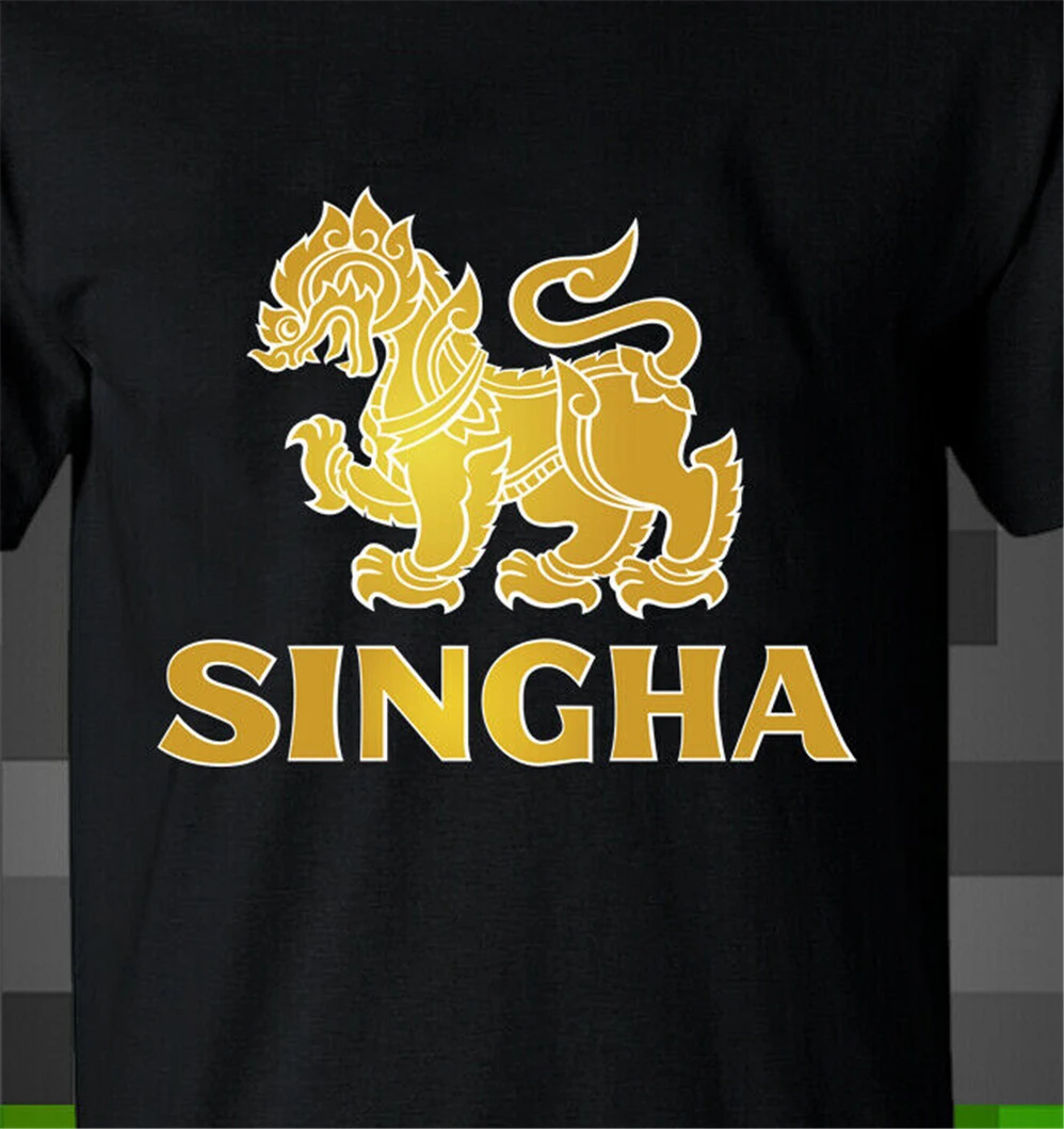 Фирменная Новинка мужская спортивная футболка Singha Beer для молодежи среднего