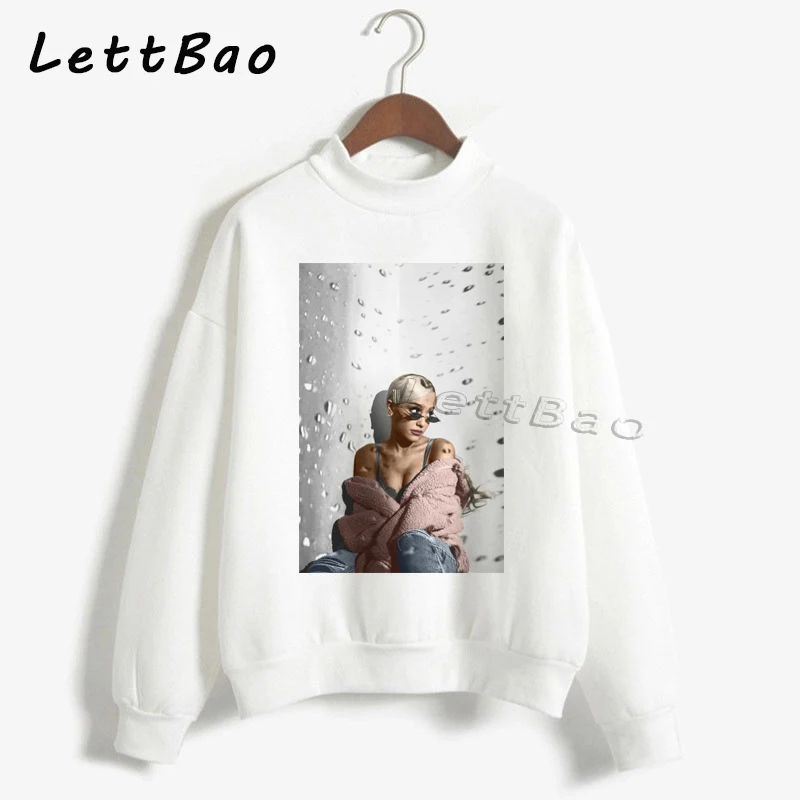 Ариана Гранде вентиляторы Готический корейский женский Sudaderas Harajuku свитер эстетический Графический белый розовый женский s толстовки пуловер