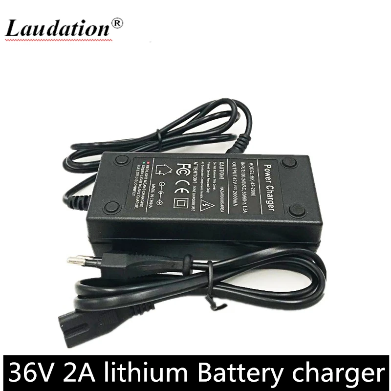 

36V 2A 10S charger Lithium battery charger Output 42V2A input 100-240V AC Lithium Li-poly charger For 10series 36V Electric bicy