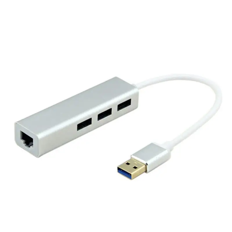 KNYPlug и играть сетевая карта Установка драйвер USB 3,0 сетевая карта 3-портовое usb-зарядное устройство анти-отпечатков пальцев, устойчивый к коррозии