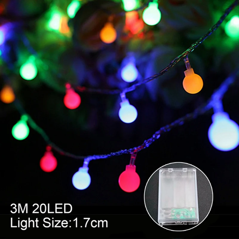 HUIRAN 20 светодиодный светильник-гирлянда со снежинками, рождественские украшения, декор для елки, рождественские украшения для дома Navidad Noel - Цвет: 3M