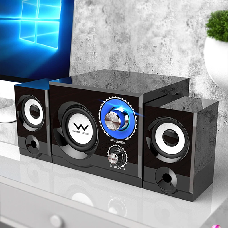 

New TV Speaker Two Bluetooth Speakers Computer Audio Desktop Subwoofer Mobile Phone Home Party High Power Adjustable Speaker