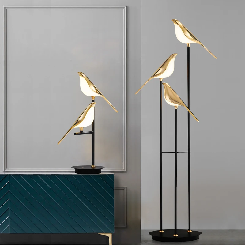 US $106.26 Nordic Atmosphere Bedside Led Table Light Creative Art Magpie Bird Design Parlor Restaurant Model room Decoration Lamp Fixtures