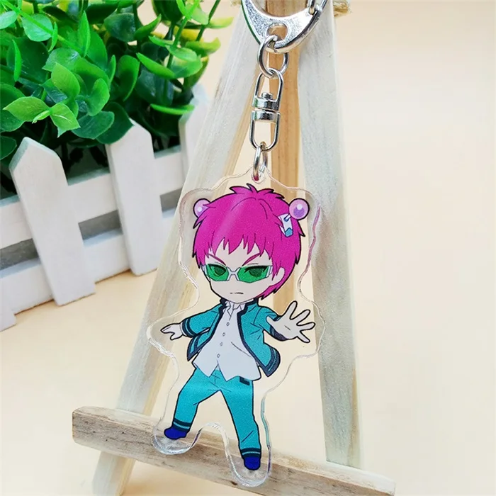 Синий Японское аниме губительная жизнь Saiki K. Saiki Kusuo Косплей акриловая фигурка брелок для портфеля брелок подарки - Цвет: Синий