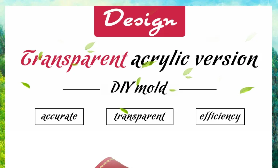 1 Набор DIY дизайн акрилового узора шаблон нулевой версии кошелька