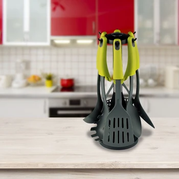 

Nylon 6 Piece Kitchenware Set - Non-stick, Non-toxic, Nylon Plastic Hanging Kitchenware Set