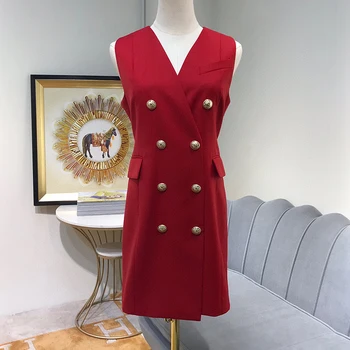 

Designer Dress for Women 2020 Runway Dress Elegant Sleeveless A-line Casual Dresses Vestidos