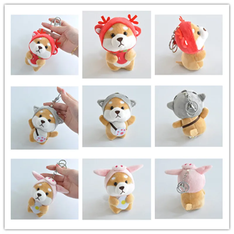 

Cute Little Shiba Inu Animal New Keychain Kawaii Dress Up Shiba Inu Filled Plush Doll Toy Baby Baby Plush Toy Keychain ZNNL042-1