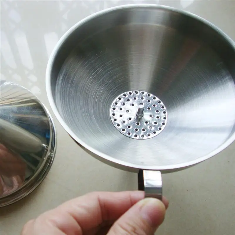 Kitchen Funnel Stainless Steel Funnel With Handle For Transferring Liquid Fluid Dry Ingredients Powder Home Kitchen 1 Kitchen Funnel Stainless Steel Funnel With Handle For Transferring Liquid Fluid Dry Ingredients Powder Home Kitchen 3