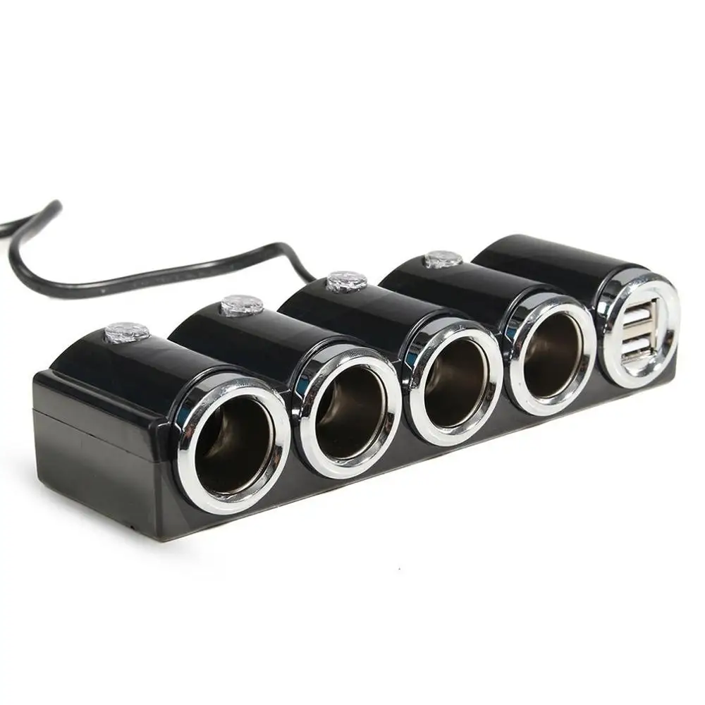 DC 12 V/24 V USB 4 Way мульти разветвитель автомобильного прикуривателя USB зарядное устройство адаптер питания с переключателем зарядное устройство для iPhone