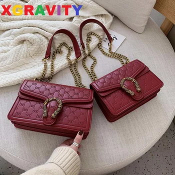 

Luxury Designer Crossbody Bag for Women 2021 Chain Shoulder Handbags Women's Famous Branded Trending Hand Bag Rhombus PU Leather