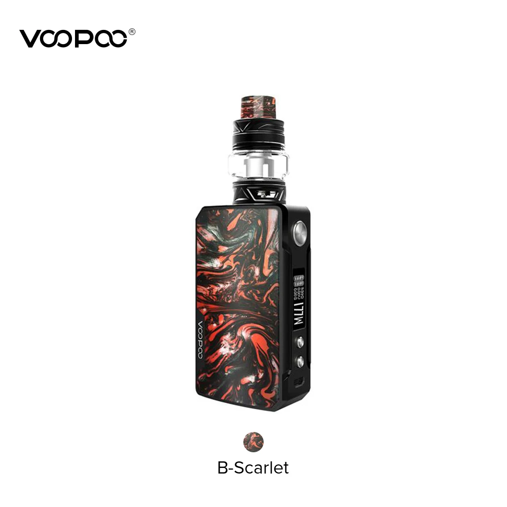 VOOPOO DRAG 2 Коробка мод 5 мл Uforce T2 Танк Uforce U2 N3 катушка 177 Вт максимальный выход Электронная сигарета против Voopoo Drag Mini - Цвет: B-Scarlet