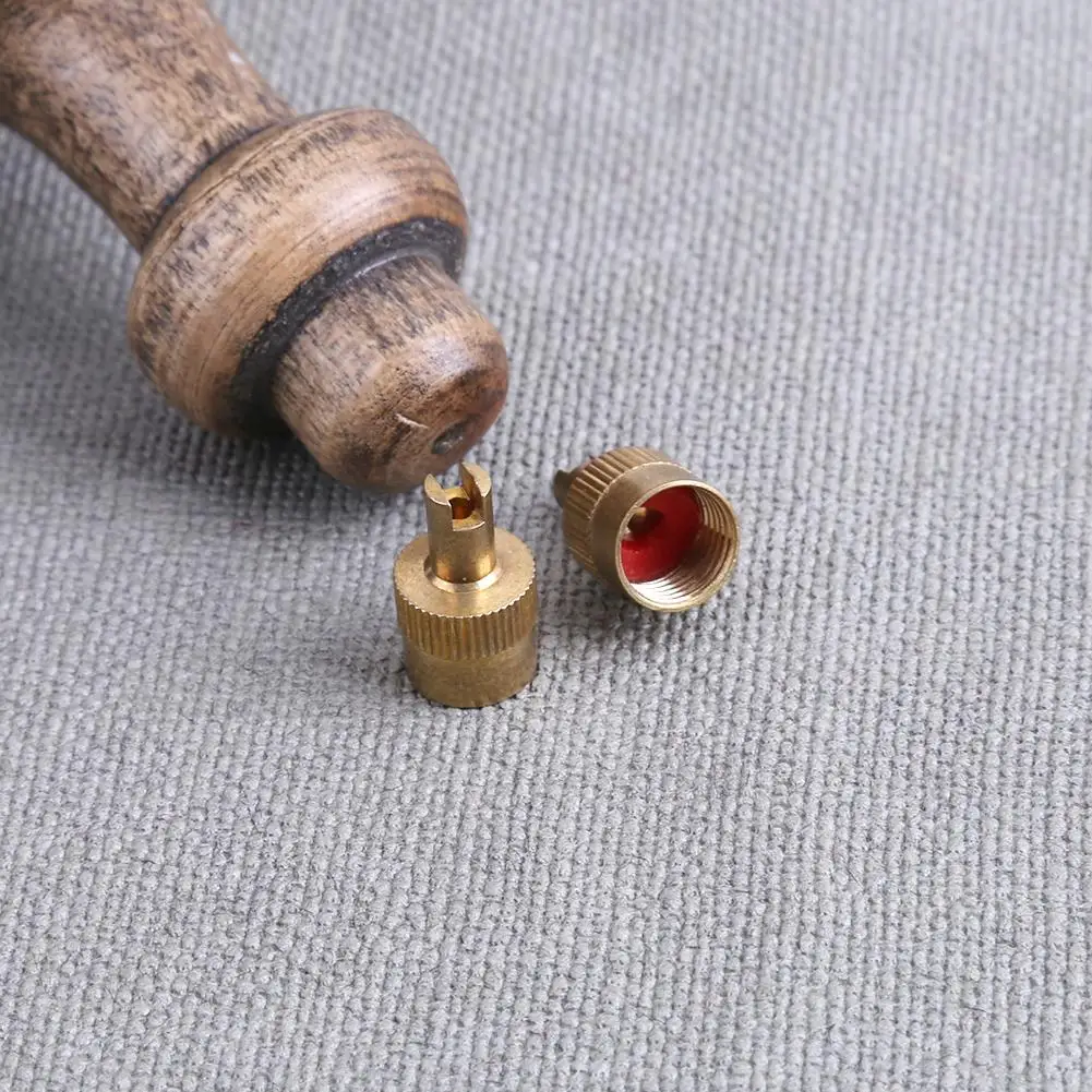 Copper Slotted Head Valve Stem Caps - 10PCS Dust Cover Set