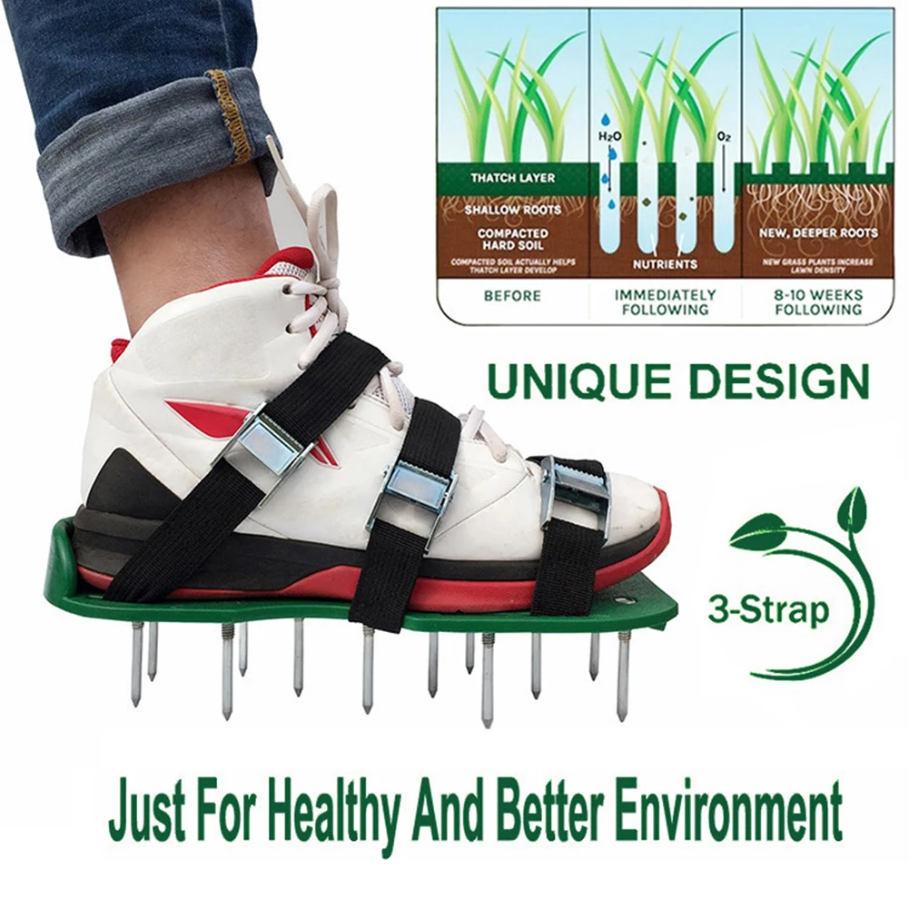 

Lawn Nail Shoes Garden Spiked Shoe Walking Revitalizing Lawn Aerator Sandals Grass Grow Tool
