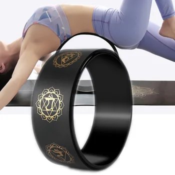 

Yoga Wheel Mandala Pattern Yoga Wheel Natural Cork Yoga Auxiliary Wheel Massage Wheel Back Bend Artifact Pilates Yoga Circle