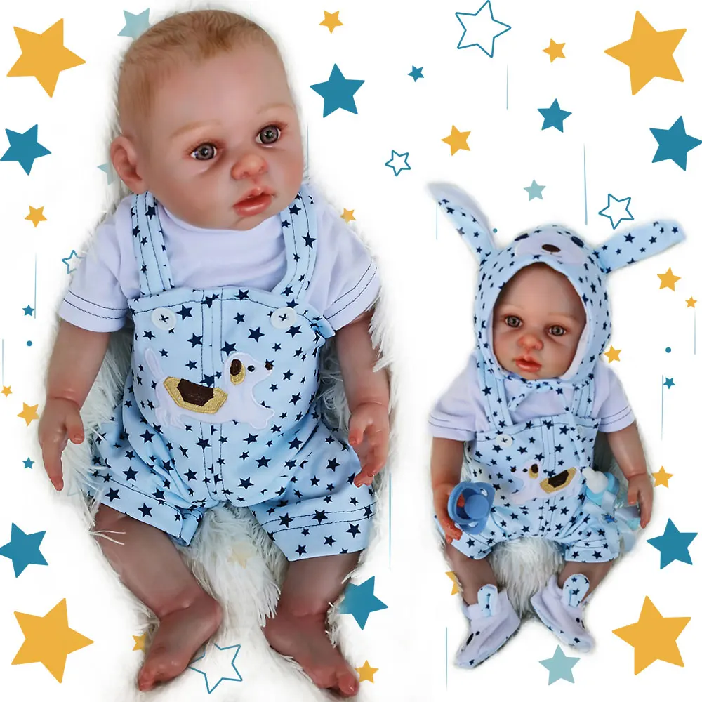 Изысканный bebe reborn Полный Силиконовые baby doll 16 дюймов 45 см игрушечный олень, детский приятель игрушки reborn жив boneca